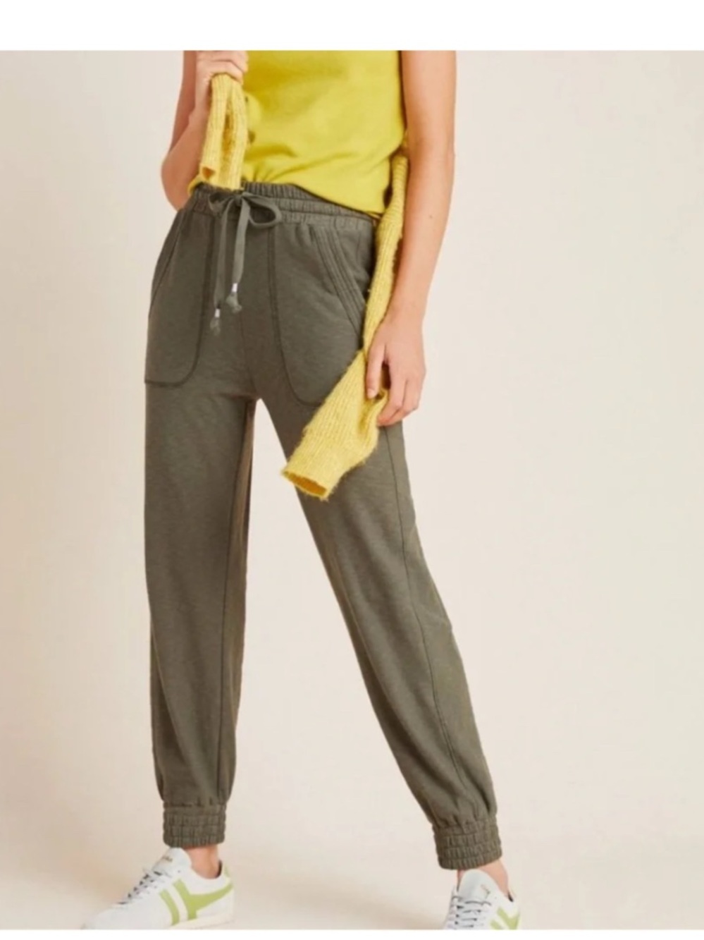 Saturday Sunday Anthropology Relaxed Olive Jogger Sweatpants Womens size medium